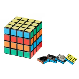 Super Heroes Rubik-kocka formájú dohányőrlő – 4 részes, 5,8 cm