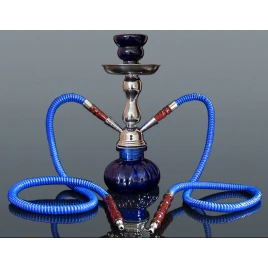 Hookah kisméretű kék színű shisha - 2 csöves
