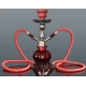 Hookah kisméretű piros színű shisha - 2 csöves - Több csöves vízipipa