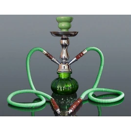 Hookah kisméretű zöld színű shisha - 2 csöves