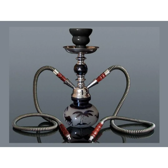 Hookah Camel Black kisméretű szürke színű shisha - 2 csöves - Több csöves vízipipa