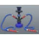 Hookah Kobalt kisméretű kék színű shisha - 2 csöves - Több csöves vízipipa