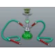 Hookah Elegáns kisméretű zöld színű shisha - 2 csöves - Több csöves vízipipa