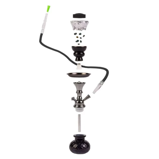 Hookah fekete vízipipa 1 csöves 26 cm