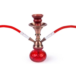 Hookah piros vízipipa 2 csöves 25,5 cm