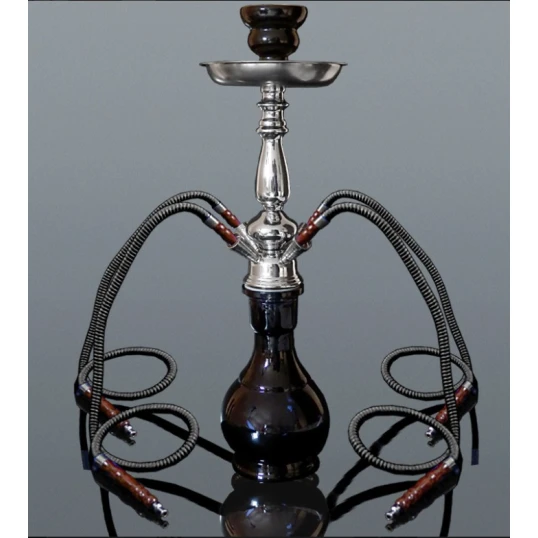 Hookah fekete vízipipa 4 csöves 49 cm - Több csöves vízipipa