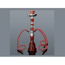 Beautiful Red Wather nagyméretű piros színű shisha - 3 csöves