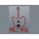 Arab stílusú piros színű shisha - 2 csöves - Több csöves vízipipa