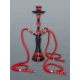 Hookah fekete - piros vízipipa 3 csöves 53 cm - Több csöves vízipipa
