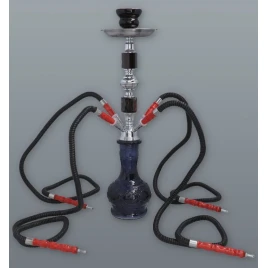 Hookah fekete-sötétkék vízipipa 4 csöves 44 cm