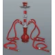 Hookah piros vízipipa 4 csöves 44 cm - Több csöves vízipipa