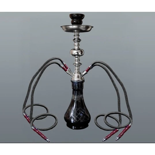 Hookah fekete vízipipa 4 csöves 46 cm