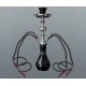 Hookah fekete vízipipa 4 csöves 46 cm