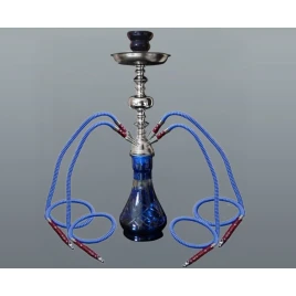 Hookah kék vízipipa 4 csöves 46 cm