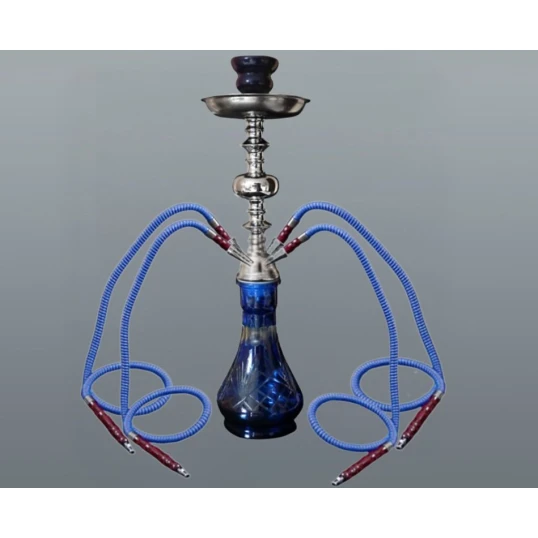 Hookah kék vízipipa 4 csöves 46 cm - Több csöves vízipipa