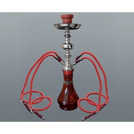 Hookah piros vízipipa 4 csöves 46 cm