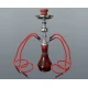 Hookah piros vízipipa 4 csöves 46 cm