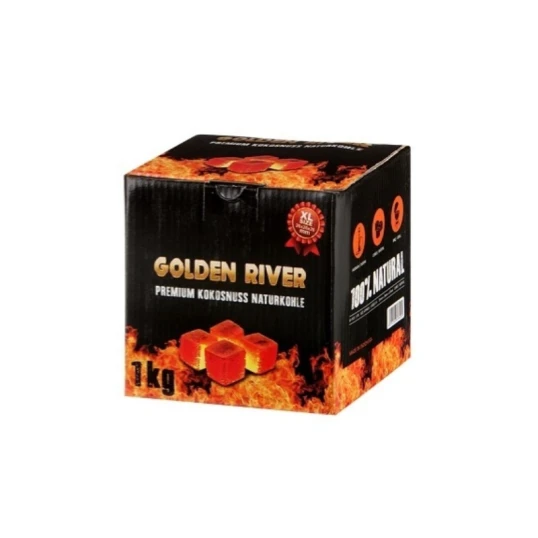 Golden River kókusz vízipipa szén - 1 kilogrammos kiszerelés - Nemzeti Dohányboltok és szivar szaküzletek számára