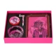 Monkey King készlet – Dohányörlő + Fémpipa + Hamutartó + Rolling Tray - rózsaszín