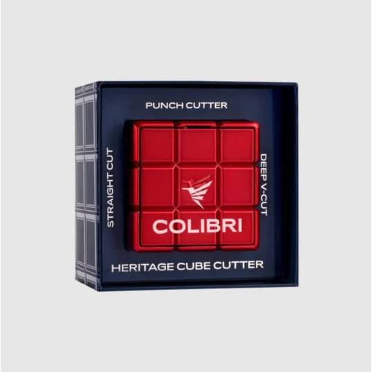 Colibri Heritage Cube Desk Cutter – Többfunkciós asztali szivarvágó - kék