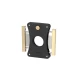 Caseti szivarvágó dupla pengés - Matt fekete és arany színű