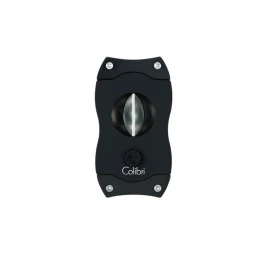 Colibri V-Cut Black, nemesacél pengéjü ék szivarvágó 23mm - fekete