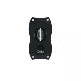 Colibri V-Cut Black, nemesacél pengéjü ék szivarvágó 23mm - fekete