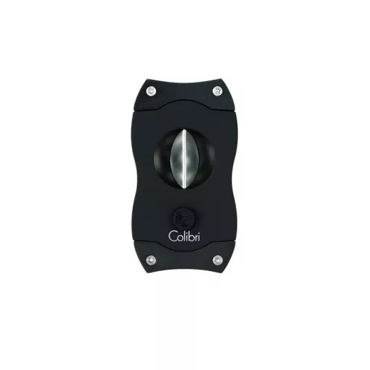 Colibri V-Cut Black, nemesacél pengéjü ék szivarvágó 23mm - fekete