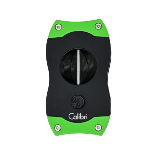 Colibri V-Cut Green, nemesacél pengéjü ék szivarvágó 23mm - zöld - Colibri V-Cut