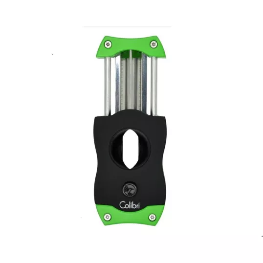 Colibri V-Cut Green, nemesacél pengéjü ék szivarvágó 23mm - zöld