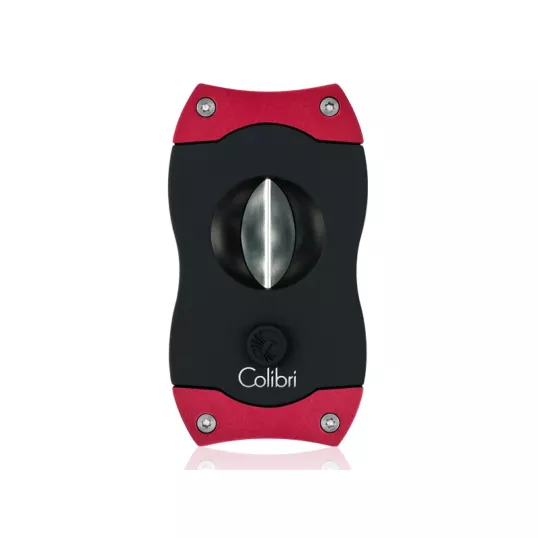 Colibri V-Cut Red, nemesacél pengéjü ék szivarvágó 23mm - piros