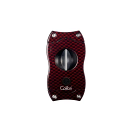 Colibri Red Carbon V-Cut, nemesacél pengéjű ék szivarvágó 23mm - vörös