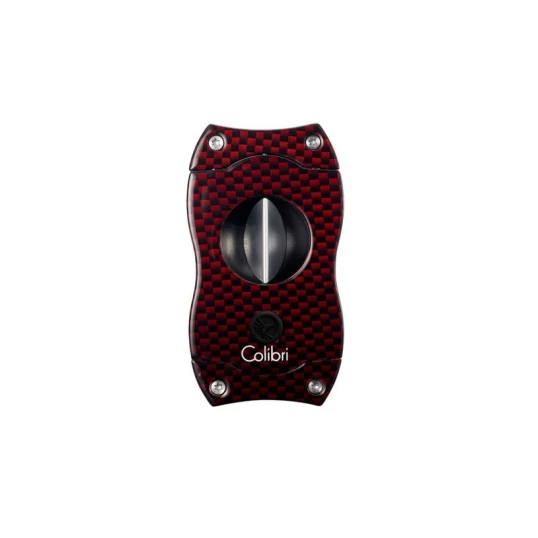 Colibri Red Carbon V-Cut, nemesacél pengéjű ék szivarvágó 23mm - vörös - Colibri V-Cut
