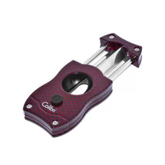 Colibri Red Carbon V-Cut, nemesacél pengéjű ék szivarvágó 23mm - vörös