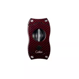 Colibri Red Carbon V-Cut, nemesacél pengéjű ék szivarvágó 23mm - vörös