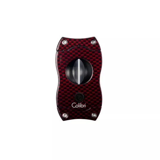 Colibri Red Carbon V-Cut, nemesacél pengéjű ék szivarvágó 23mm - vörös