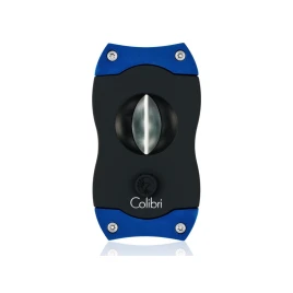 Colibri V-Cut Blue, nemesacél pengéjü ék szivarvágó 23mm - kék