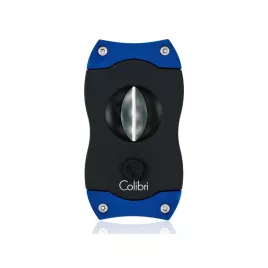 Colibri V-Cut Blue, nemesacél pengéjü ék szivarvágó 23mm - kék