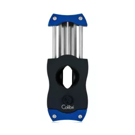 Colibri V-Cut Blue, nemesacél pengéjü ék szivarvágó 23mm - kék