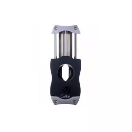 Colibri V-Cut Brushed Chrome, nemesacél pengéjü ék szivar vágó 23mm - szálcsiszolt króm