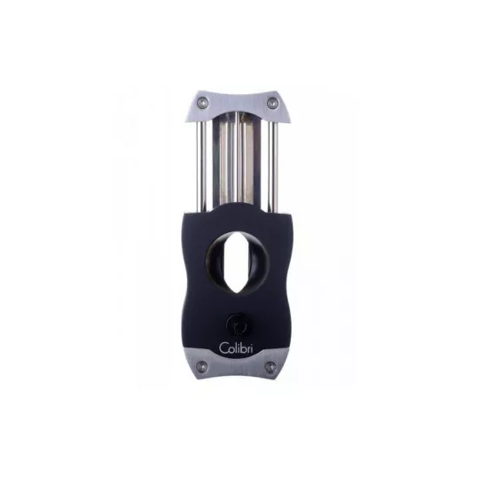 Colibri V-Cut Brushed Chrome, nemesacél pengéjü ék szivar vágó 23mm - szálcsiszolt króm