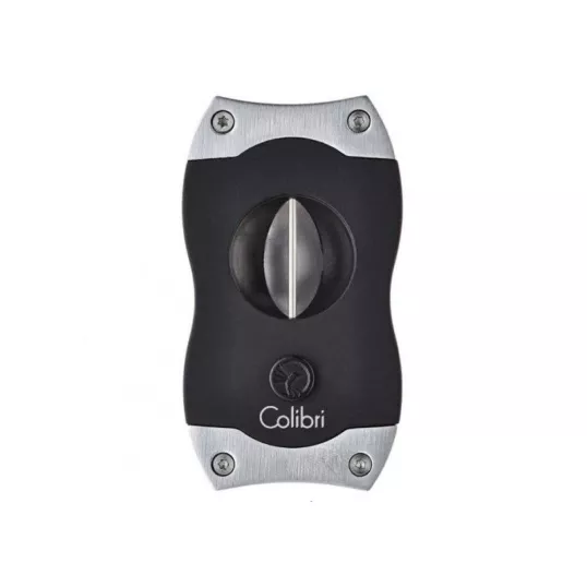 Colibri V-Cut Brushed Chrome, nemesacél pengéjü ék szivar vágó 23mm - szálcsiszolt króm