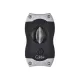 Colibri V-Cut Brushed Chrome, nemesacél pengéjü ék szivar vágó 23mm - szálcsiszolt króm