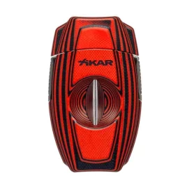 Xikar VX2 V-Cut szivar ékvágó 46-tól 70-es szivar gyűrű méretig - fekete piros csíkos