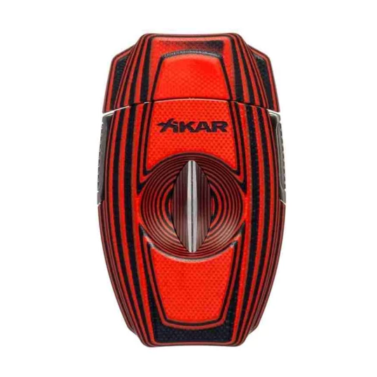 Xikar VX2 V-Cut szivar ékvágó 46-tól 70-es szivar gyűrű méretig - fekete piros csíkos