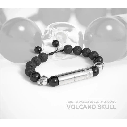 Les Fines Lames Punch Bracelet Volcano Skull szivaros karkötő 7 mm-es szivarfúróval