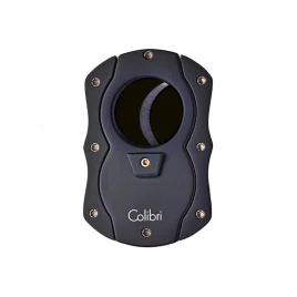 Colibri Cut fekete pillangó szivarvágó, fekete színű tapadás mentes nemesacél pengével - 25mm