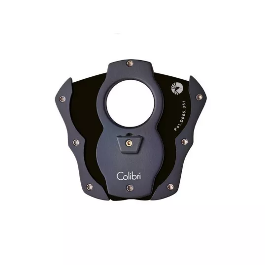 Colibri Cut fekete pillangó szivarvágó, fekete színű tapadás mentes nemesacél pengével - 25mm