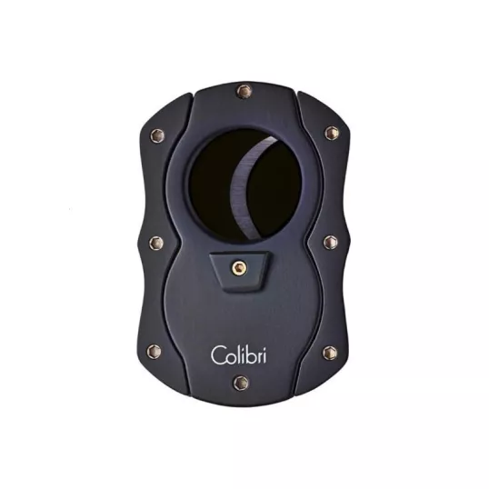 Colibri Cut fekete pillangó szivarvágó, fekete színű tapadás mentes nemesacél pengével - 25mm