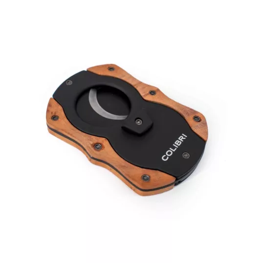 Colibri Wood Cut Dark Burl, pillangó szivarvágó eredeti fa borítással - 22mm